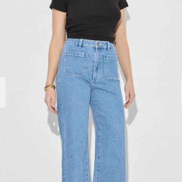 NWT ROLLA'S Sailor Wide-Leg Jean in Lily Blue